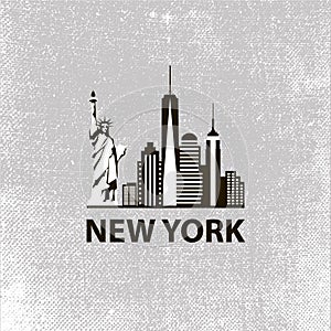 New York city architecture retro black and white