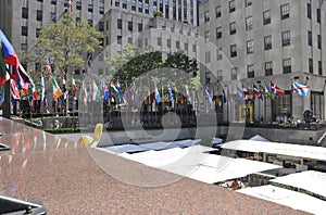 New York City,August 2nd:Rockefeller Plaza from Manhattan in New York City