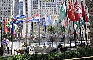 New York City,August 2nd:Rockefeller Plaza from Manhattan in New York City