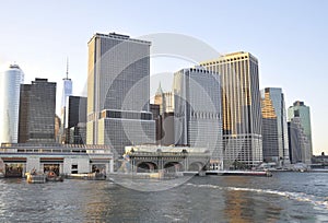 New York City,August 3rd:Staten Island Ferry Terminal from lower Manhattan in New York City