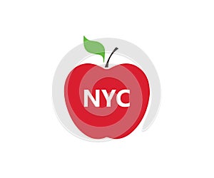 New York City big apple  symbol icon fruit