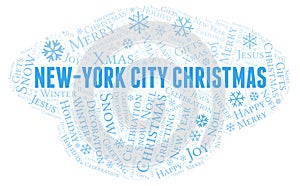 New York City Christmas word cloud