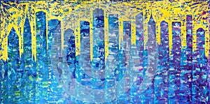 New York City Comb - abstract painting