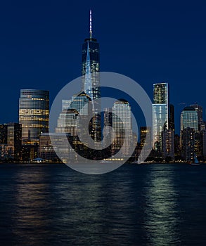 New York City Financial District, Manhattan blue hour