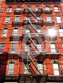 New York city fire escape ladder