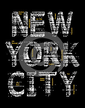New York City Grunge t-shirt graphic vector image