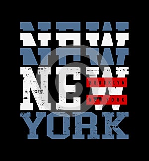 New York City Grunge Typography , vector design text illustration, t shirt graphics, print etc
