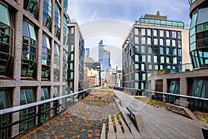 New York City High Line famous walkway view