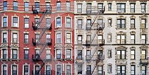 New York City historic apartment building panoramic view