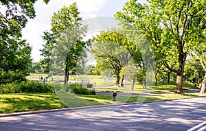 NEW YORK CITY - JUNE 15, 2013: Tourists enjoy Central Park in su