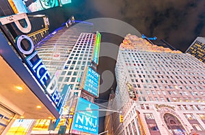 NEW YORK CITY - JUNE 8, 2013: NYPD street sign in Times Square.