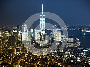 New York City late sunset skyline