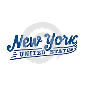 New York City lettering design. The City of New York typography design. Vector and illustration.
