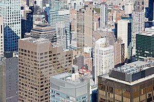 New York City Manhattan aerial view with skyscrapers