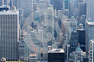 New York City Manhattan aerial view with skyscrapers