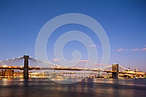 New York City - Manhattan Downtown with Brooklyn Bridge