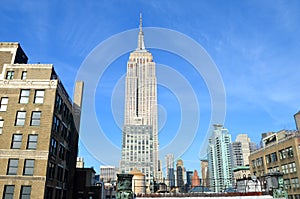 New York City Manhattan midtown view with Empire State Building, NYC