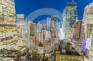 New York City - Manhattan skyscrapers at sunset