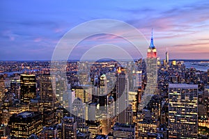 New York City Midtown with Empire State Building at Dusk