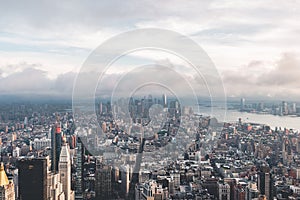 New York City Midtown Skyline with Hudson Yard in daytime