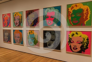 New York City MOMA Andy Warhol, Marilyn Monroe Pop Art