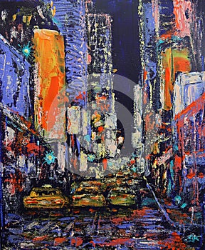 New York City Night Art Painting