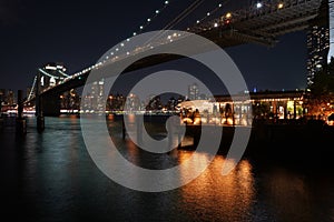 New york city night view from dumbo