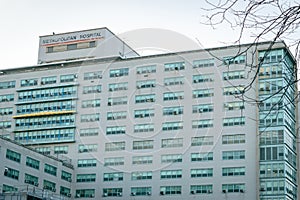 New York City, NY/USA - 01/24/2019: Close-up of the Metropolitan Hospital in Upper Manhattan