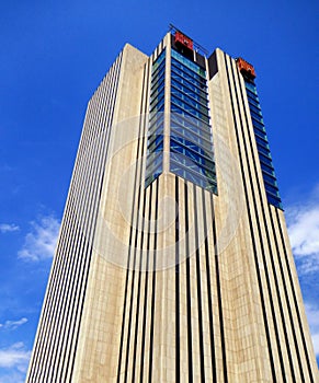 New york city office buildings glass exterior