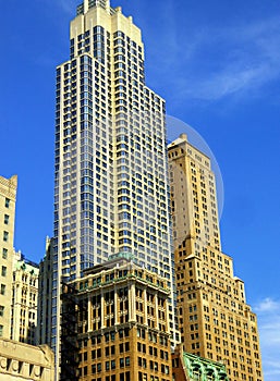 New york city office buildings glass exterior