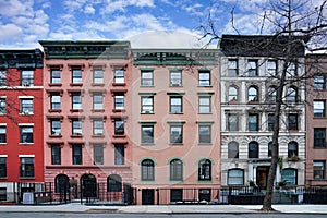 New York City old fashioned apartment buildings