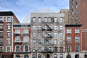 New York City old fashioned apartment buildings