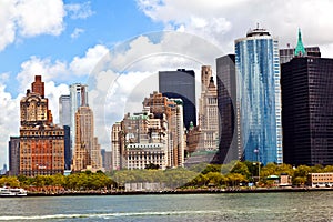 New York City Panorama with Manhattan Skyline over Hudson River