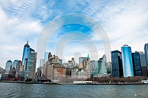 New York City panorama with Manhattan Skyline over Hudson River