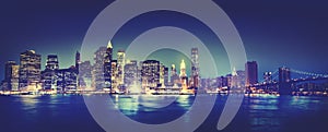 New York City Panorama Night Concept