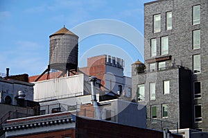 New York City roof top water tower