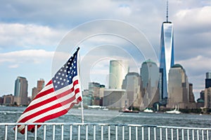 New York City seen from a boat