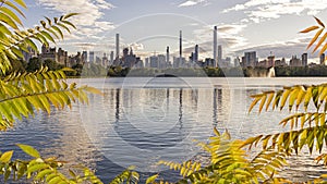 New York City skyline in autumn