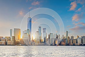 New York City skyline cityscape of Manhattan in USA