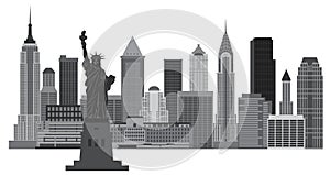 New York City Skyline Illustration