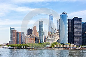 New York City skyline of Manhattan with World Trade Center skyscraper in the United States