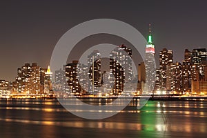 New York City skyline at Night Lights