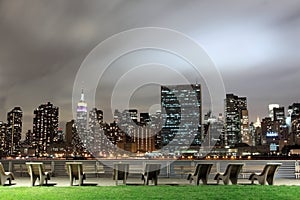 New York City skyline at Night Lights