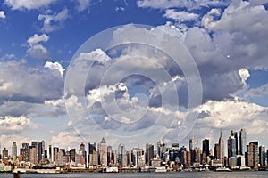 The New York City skyline panoramic view