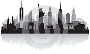 New York city skyline silhouette