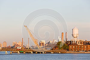 New York City skyline summer sunset