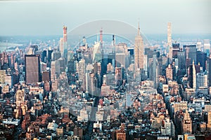 New York City Skyline With Urban Sky Scrapers