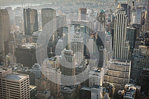 New York City skyline with urban skyscrapers, Manhattan