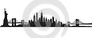 New York City Skyline Vector photo