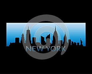 New york city skyline vector illustration